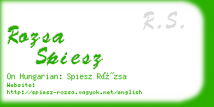 rozsa spiesz business card